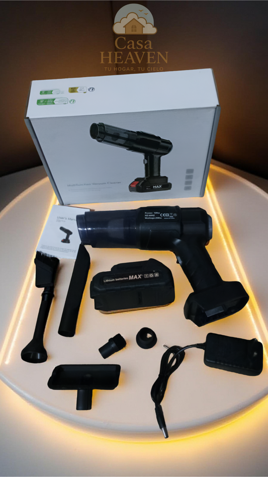 Limpia como un profesional sin cables ni esfuerzo! AireMax Multiuso – Aspiradora y Sopladora 2 en 1